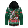 South Sydney Rabbitohs Hooded Padded Jacket Aussie Santa Christmas Joy For Festive Celebrations