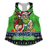 Canberra Raiders Women Racerback Tank Aussie Santa Christmas Joy For Festive Celebrations