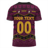 Brisbane Broncos T-Shirt Christmas Glory And Timeless Team Pride Personalised Edition
