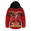 Redcliffe Dolphins Hooded Padded Jacket Christmas Glory And Timeless Team Pride Personalised Edition