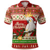 Australia Polo Shirt Christmas Cockatoo Merry Squawks Holiday Cheer For Aussie Mates