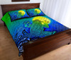 [Custom] Australia Aboriginal Quilt Bed Set - Indigenous Frog (Blue)