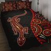 Australia Aboriginal Inspired Quilt Bed Set - Aboriginal Inspired Lizard With Dot Painting Patterns1