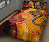 Australia Aboriginal Quilt Bed Set - Couple Aboriginal Lizards