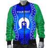 [Custom] Australia Torres Strait Islanders Bomber Jacket - Torres Symbol With Aboriginal Patterns