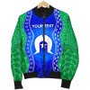 [Custom] Australia Torres Strait Islanders Bomber Jacket - Torres Symbol With Aboriginal Patterns