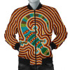 Australia Aboriginal Bomber Jacket - Lizard Dot Painting Patterns