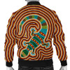 Australia Aboriginal Bomber Jacket - Lizard Dot Painting Patterns