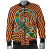 Australia Aboriginal Bomber Jacket - Lizard Dot Painting Patterns
