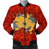 Australia Aboriginal Bomber Jacket - Australia Map Hand Patterns Spider Web