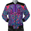 Australia Bomber Jacket - Aboriginal Sublimation Dot Pattern Style (Violet)