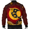 Australia Bomber Jacket - Aboriginal Dot Patterns Fish