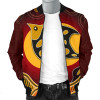 Australia Bomber Jacket - Aboriginal Dot Patterns Fish