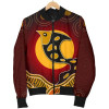 Australia Bomber Jacket - Aboriginal Dot Patterns Fish
