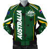 Australia Bomber Jacket - Australian Coat Of Arms (Green) Jacket