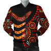Australia Aboriginal Bomber Jacket - Aboriginal Boomerangs With Dot Painting Pattern