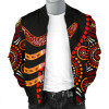 Australia Aboriginal Bomber Jacket - Aboriginal Boomerangs With Dot Painting Pattern