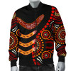Australia Aboriginal Bomber Jacket - Aboriginal Boomerangs With Dot Painting Pattern