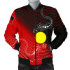 Australia Aboriginal Bomber Jacket - Two Indigenous Lizard