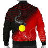 Australia Aboriginal Bomber Jacket - Two Indigenous Lizard