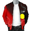 Australia Aboriginal Bomber Jacket - Two Indigenous Lizard