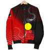 Australia Aboriginal Bomber Jacket - Two Indigenous Lizard