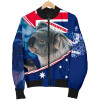 Australia Bomber Jacket - Australian Flag and Coat Of Arms Jacket Koala 3D