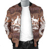 Australia Bomber Jacket - Aboriginal Patterns Jacket - Australian Coat Of Arms