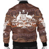 Australia Bomber Jacket - Aboriginal Patterns Jacket - Australian Coat Of Arms