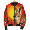 Australia Bomber Jacket - Kangaroo Jacket Aboriginal Pattern Sunset