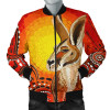 Australia Bomber Jacket - Kangaroo Jacket Aboriginal Pattern Sunset