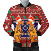 Australia Christmas Bomber Jacket - Mother Kangaroo In Christmas