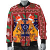 Australia Christmas Bomber Jacket - Mother Kangaroo In Christmas