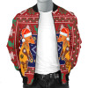 Australia Christmas Bomber Jacket - Mother Kangaroo In Christmas