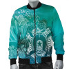 Australia Aboriginal Bomber Jacket - Torres Strait Islands in Wave