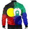 Australia Aboriginal Bomber Jacket - Australia Naidoc Week Indigenous Flag Style