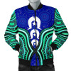 Australia Torres Strait Bomber Jacket - Torres Strait Symbol And Aboriginal Patterns