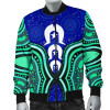 Australia Torres Strait Bomber Jacket - Torres Strait Symbol And Aboriginal Patterns