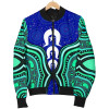 Australia Torres Strait Bomber Jacket - Torres Strait Symbol And Aboriginal Patterns