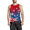 Australia Men Tank Top - Aus Flag Kangaroo Flame