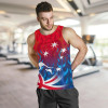 Australia Men Tank Top - Aus Flag Kangaroo Flame