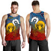 [Custom] Australia Aboriginal Men Tank Top - Aboriginal and Torres Strait Islanders Flag