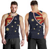 Australia Men Tank Top - Aus Flag Vintage Kangaroo Symbol