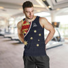 Australia Men Tank Top - Aus Flag Vintage Kangaroo Symbol