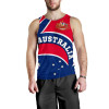 Australia Aboriginal Tank Top - Australia Flag and Coat of Arms