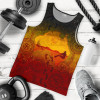 Australia Aboriginal Men Tank Top - Australian Map with Indigenous Color