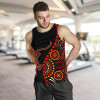 Australia Aboriginal Lizard Men Singlet - Aboriginal Inspired With Dot Art Painting