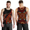 Australia Aboriginal Lizard Men Singlet - Aboriginal Inspired With Dot Art Painting