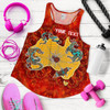 [Custom] Australia Aboriginal Women Racerback Tank - Australia Map Hand Patterns Spider Web