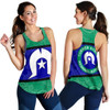 Australia Women Racerback Tank - Torres Strait Islands Aboriginal Patterns
